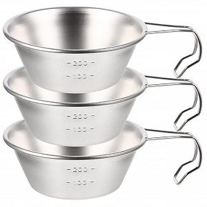Миска Sosoport для кемпинга 12 шт., рюмка, ручка из нержавеющей стали 304 - Фото 1