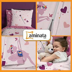 Детское постельное белье Aminata 135 x 200 см, детское, для девочек, хлопковое, двустороннее, принцесса, сердечки, молния YKK, розовое - Фея Эльф Фея Единорог synthetic.ua - Фото 1