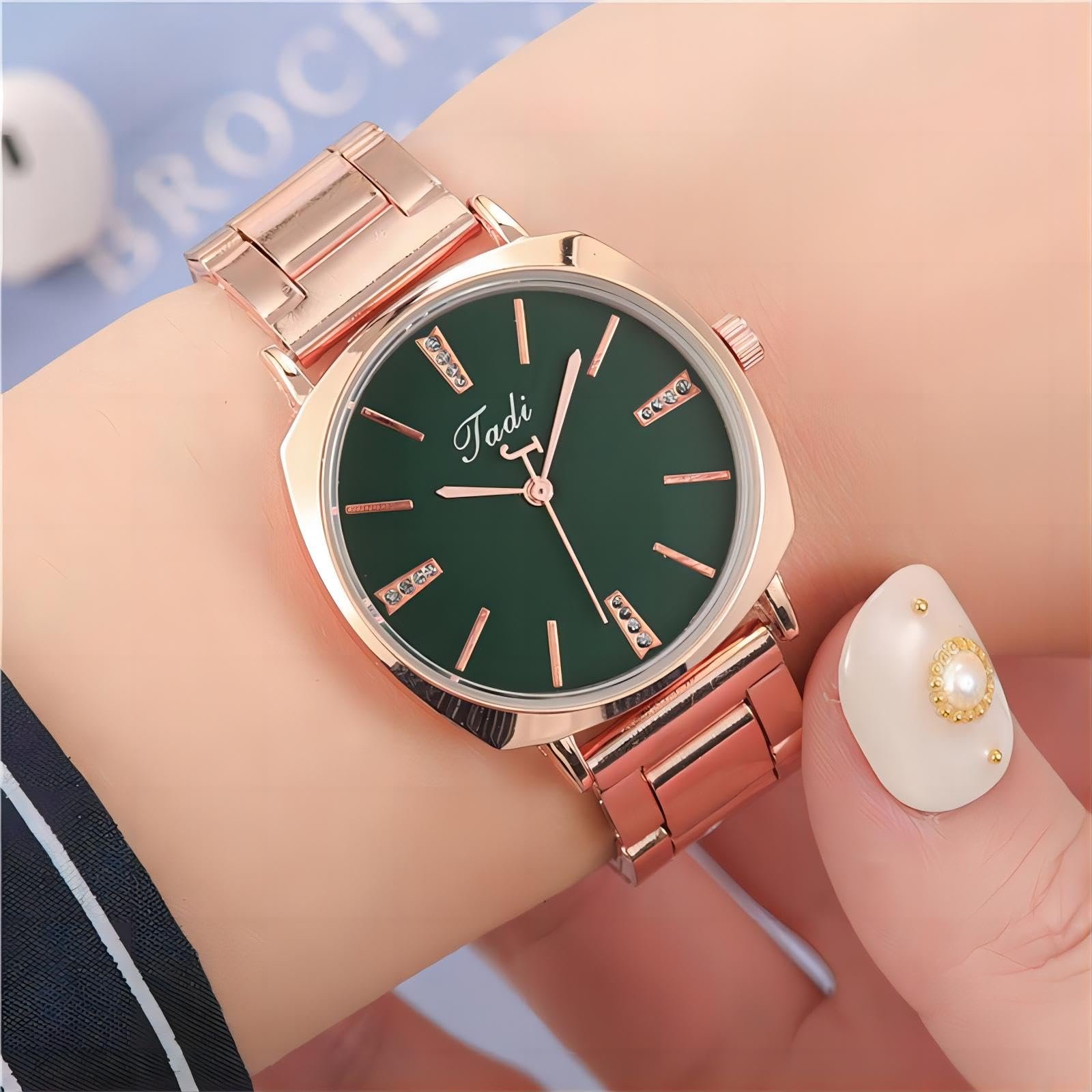 Жіночий годинник Basfur Modern Fe-Montre-075-02 червоний, фото №3