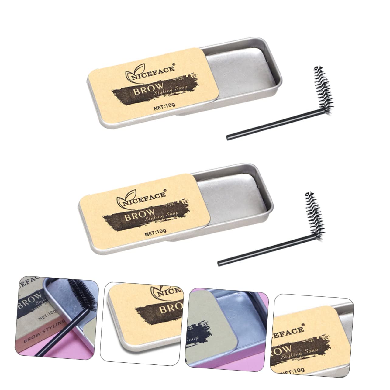 Набір Lurrose Eyebrow Soap Колір для брів Два комплекти Прозорий, фото №2