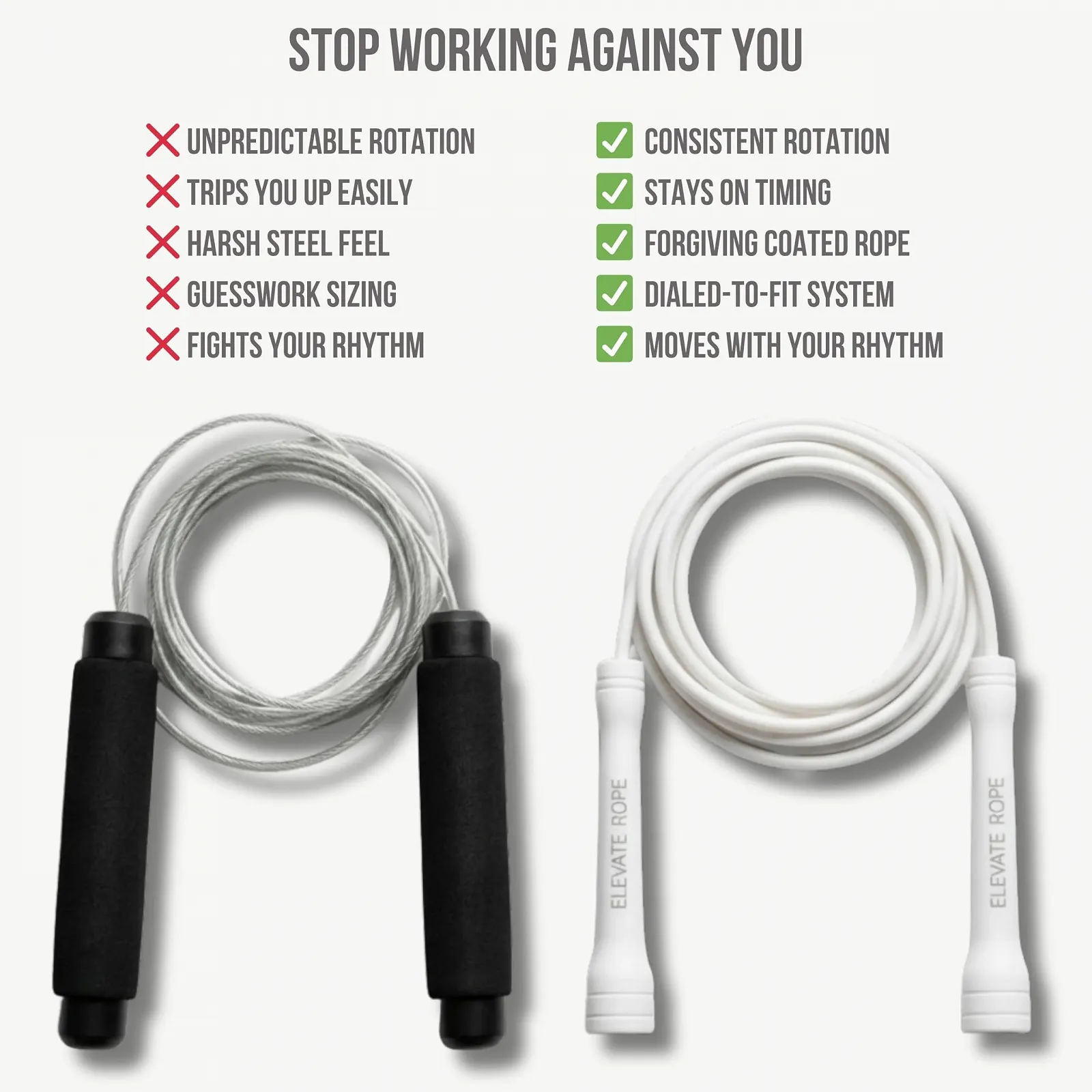 Скакалка Elevate Speed Rope MAX 5 мм 3 м PVC з нейлоновим сердечником, фото №7