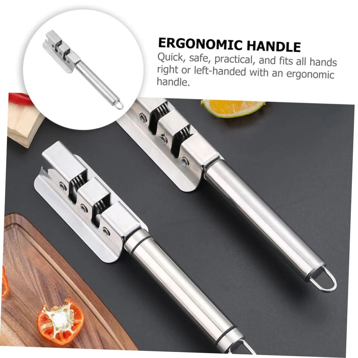 Точило для ножів Toyvian з нержавіючої сталі з круглою ручкою ергономічна, фото №9