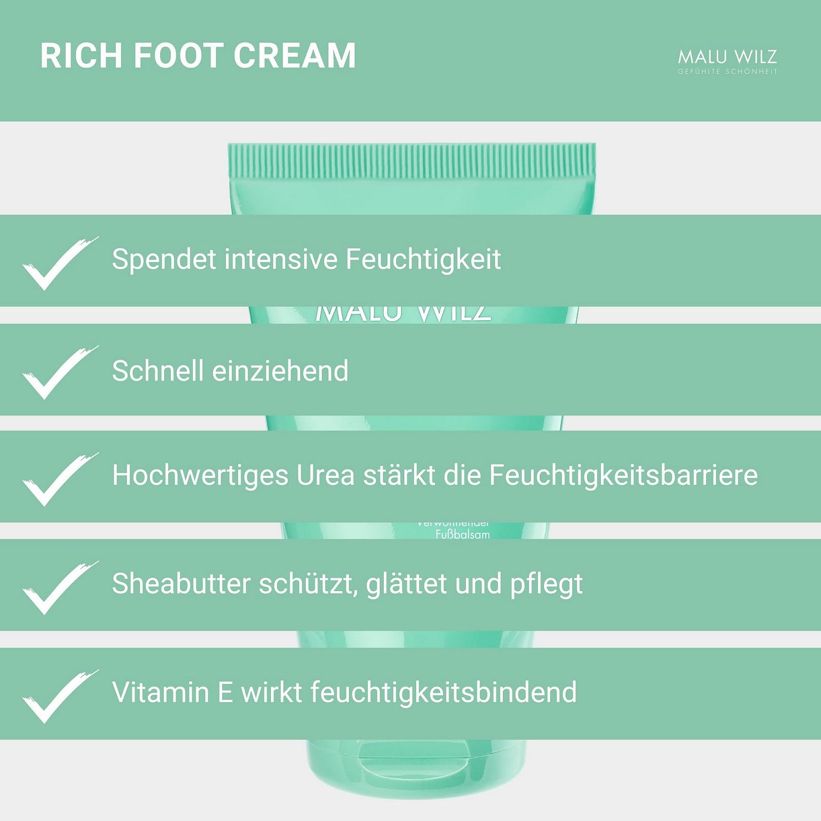 Бальзам для ніг Malu Wilz Foot Repair Balm відновлювальний з маслом ши, екстрактом чаю матча та лемонграсом 100 мл, фото №4