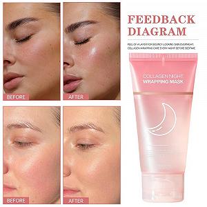 Ночная маска для лица с коллагеном Collagen Wrapping Mask для упругости кожи 75 мл synthetic.ua - Фото 1