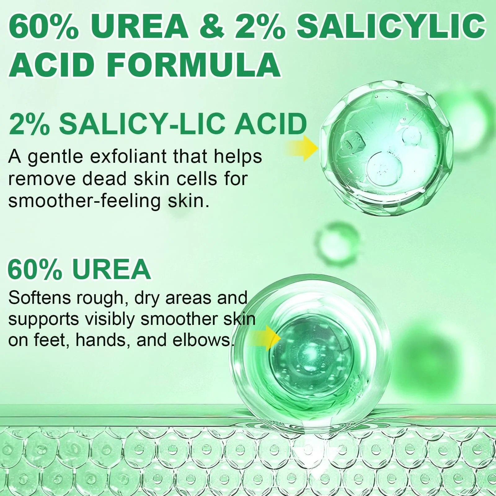 Стик для ухода за ногами Natural Aloe Vera с 2% салициловой кислотой и 60% мочевиной веганский 40 г, фото №3