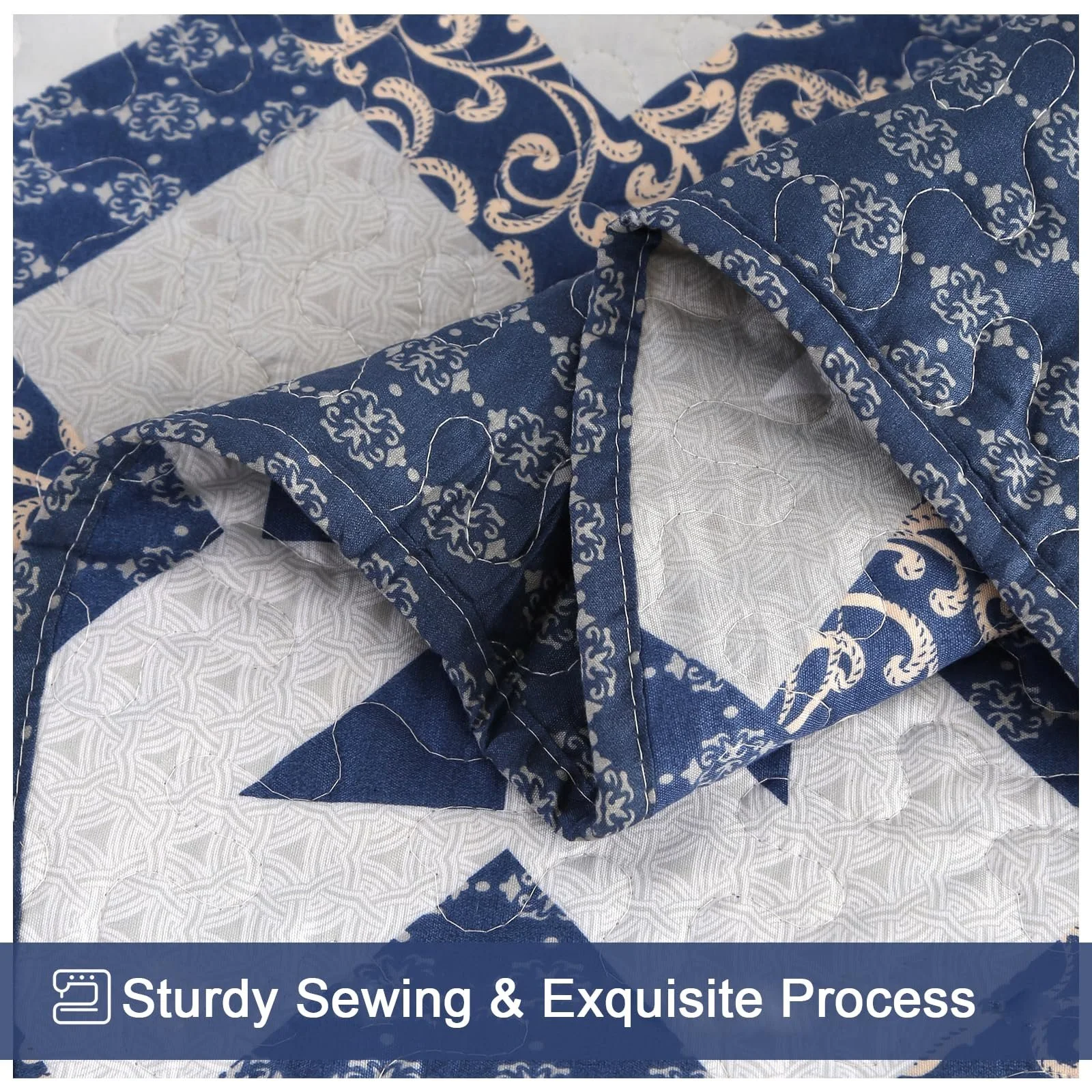 Покривало Qucover у стилі кантрі, набір з мікрофібри з 2 наволочками, фото №6 Покривало Qucover у стилі кантрі, набір з мікрофібри з 2 наволочками, фото №6