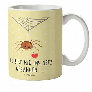 Детская кружка Mr. & Mrs. Panda Паук Агата Любовь Пластиковая - Фото 1