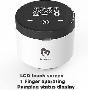 Молокоотсос электрический Bellababy 2 Series, двойной портативный, hands-free, с сенсорным LCD-дисплеем, аккумуляторный, 4 режима, 9 уровней synthetic.ua - Фото 1