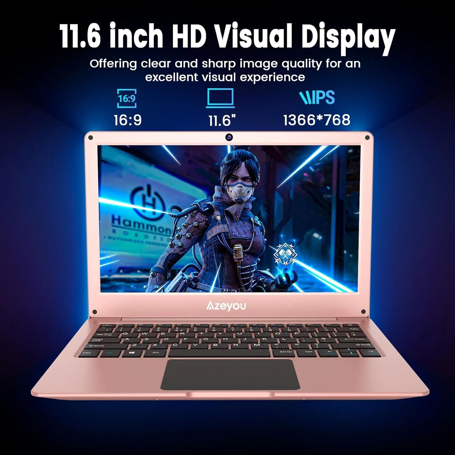 Ноутбук 11.6" Azeyou AL111U Intel Celeron N4020 RAM 4GB eMMC 128GB Windows 11 Алюминиевый корпус, фото №2