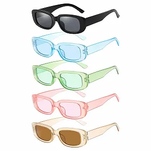 Солнцезащитные очки Risipu женские квадратные ретро UV защита легкие для вождения, хайкинга, гольфа, рыбалки, спорта - Фото 1