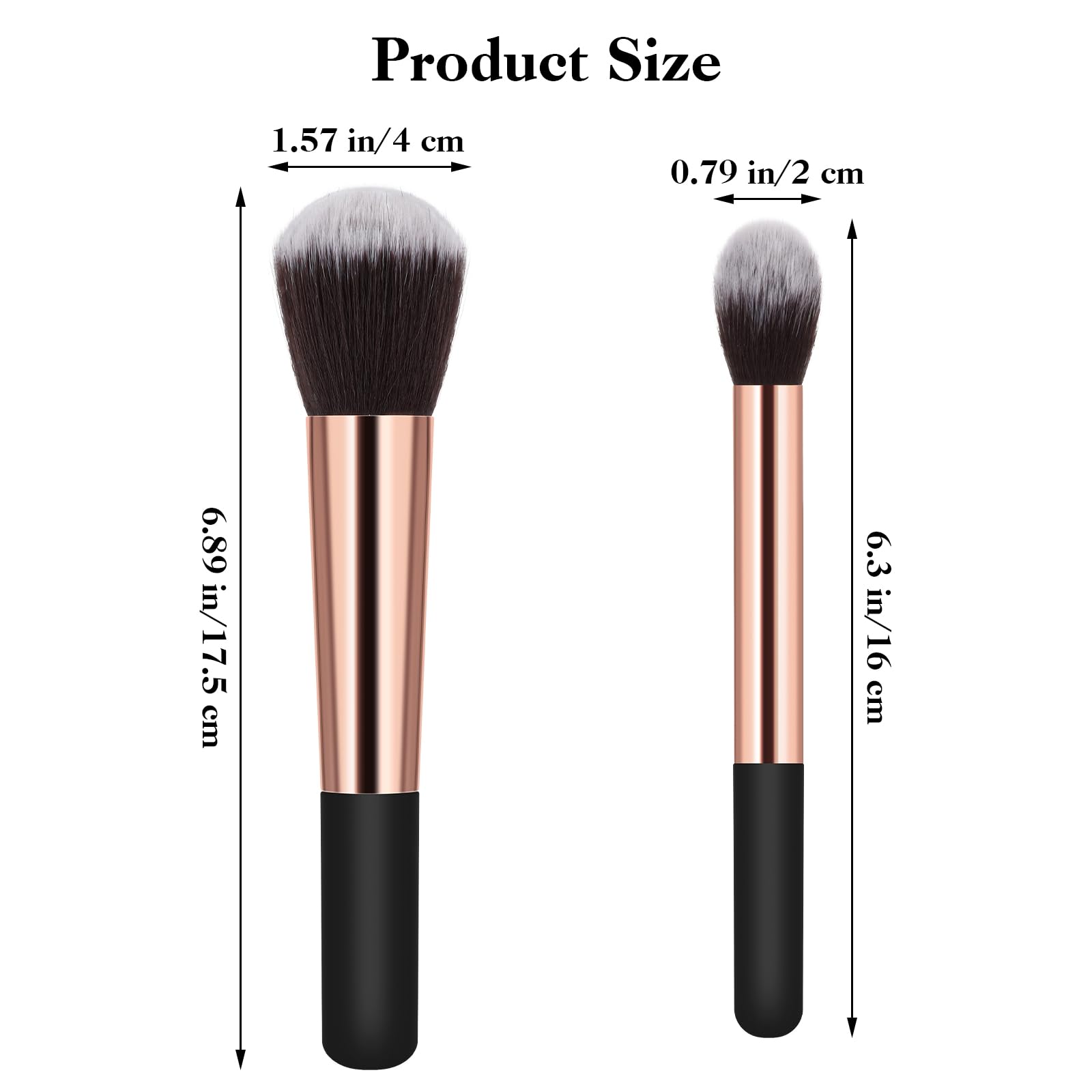Пензлі Gjinxi Make Up Brush Set для основи, консилера, макіяжу (2 шт.), фото №2