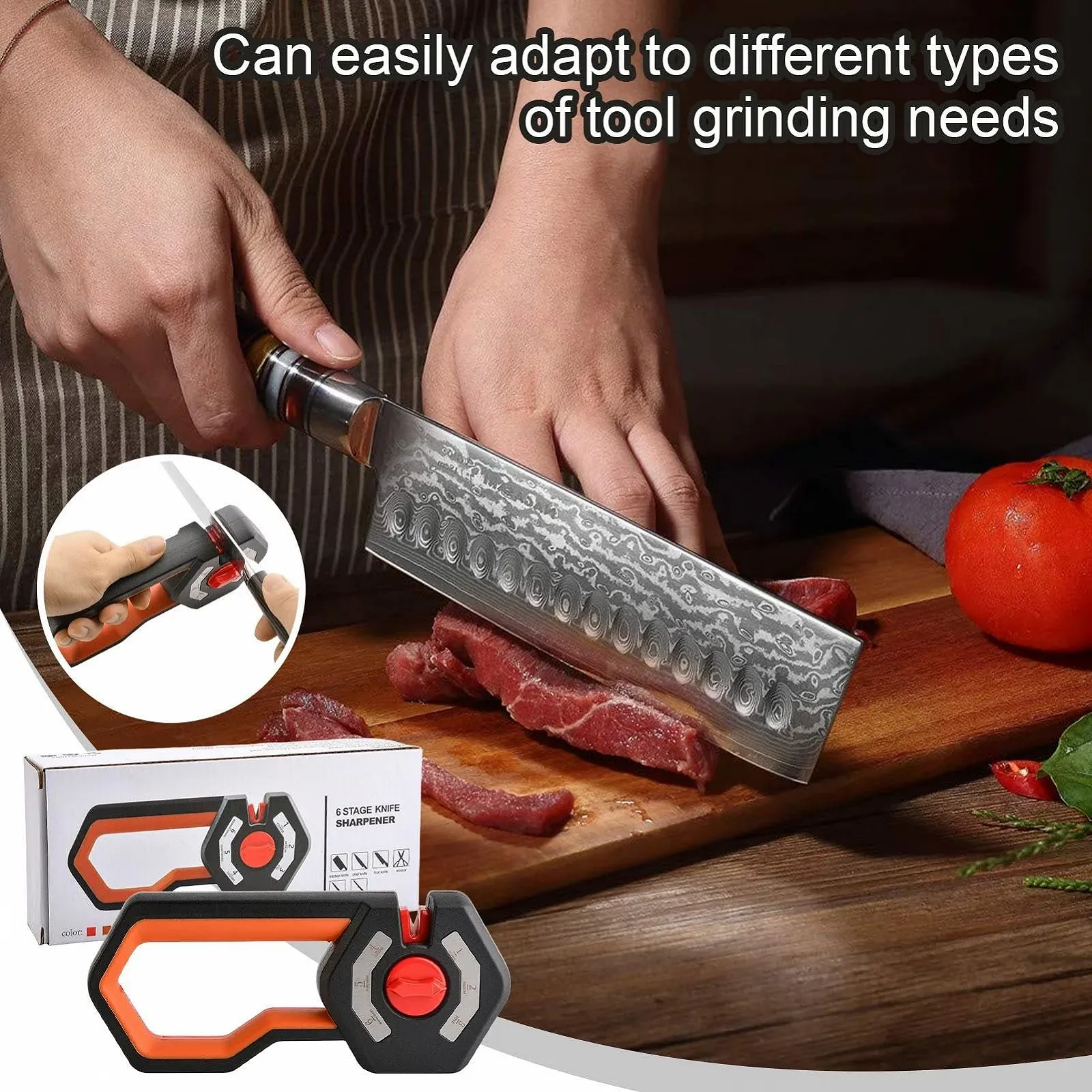 Точилка для ножиць з регульованим кутом 6 рівнів професійна, фото №3