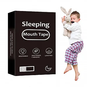 Смужка для рота дихаюча, для сну,  30 шт, клейка стрічка, антихропінгові наліпки для дітей та дорослих - Фото 1
