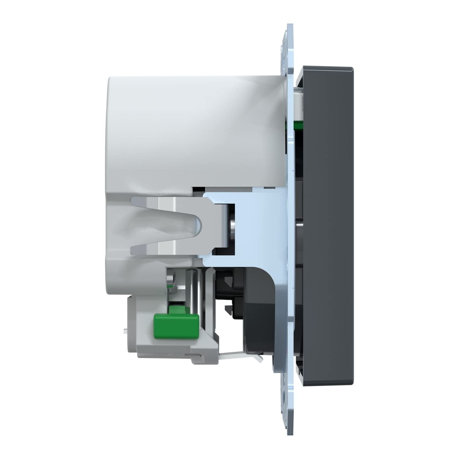 Розетка Schneider Electric Merten Schuko USB, USB Type A+C, прихованого монтажу, System M, антрацит, артикул MEG2367-0414, фото №6