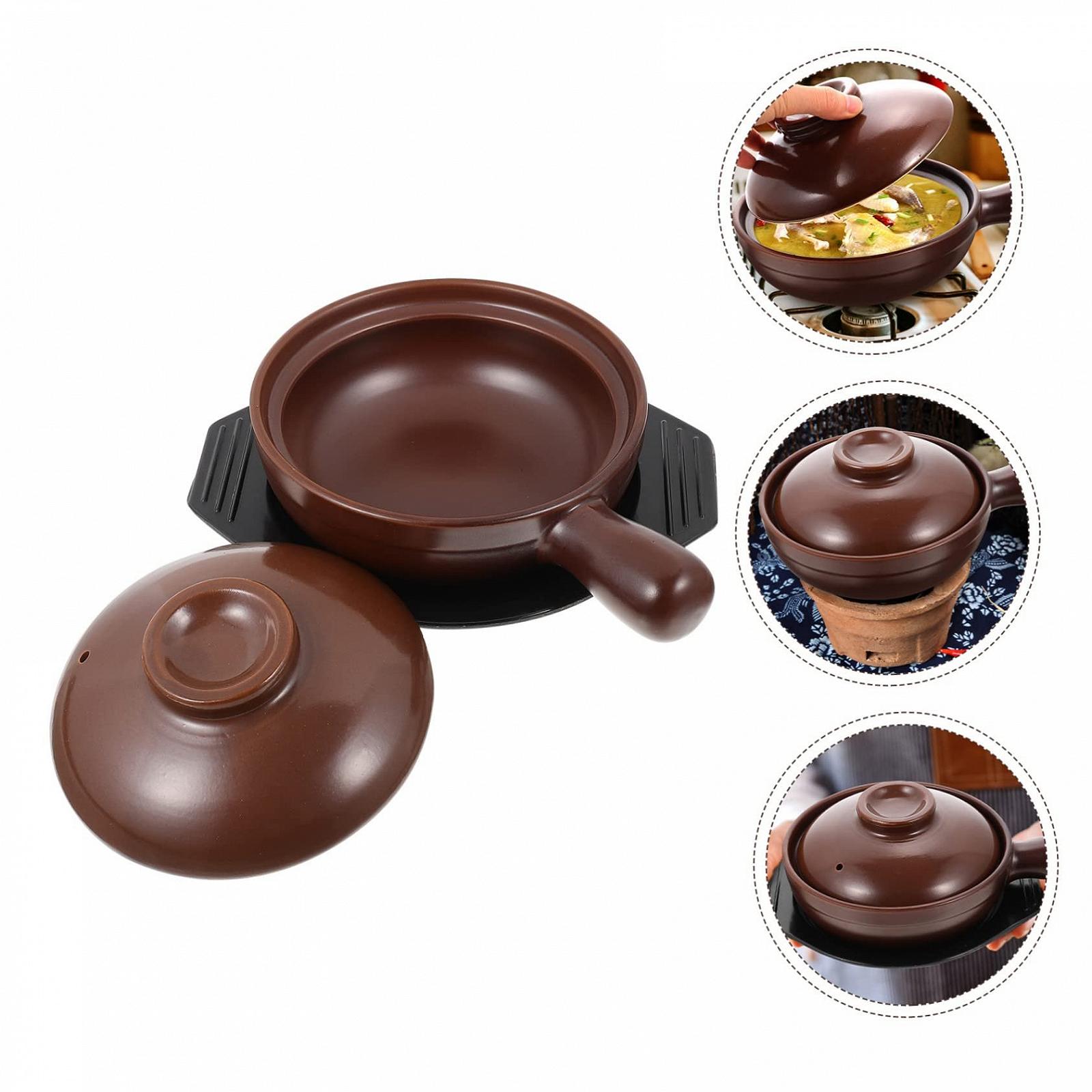 Керамічний Ківш для супу жаростійкий з ручкою та кришкою, фото №4