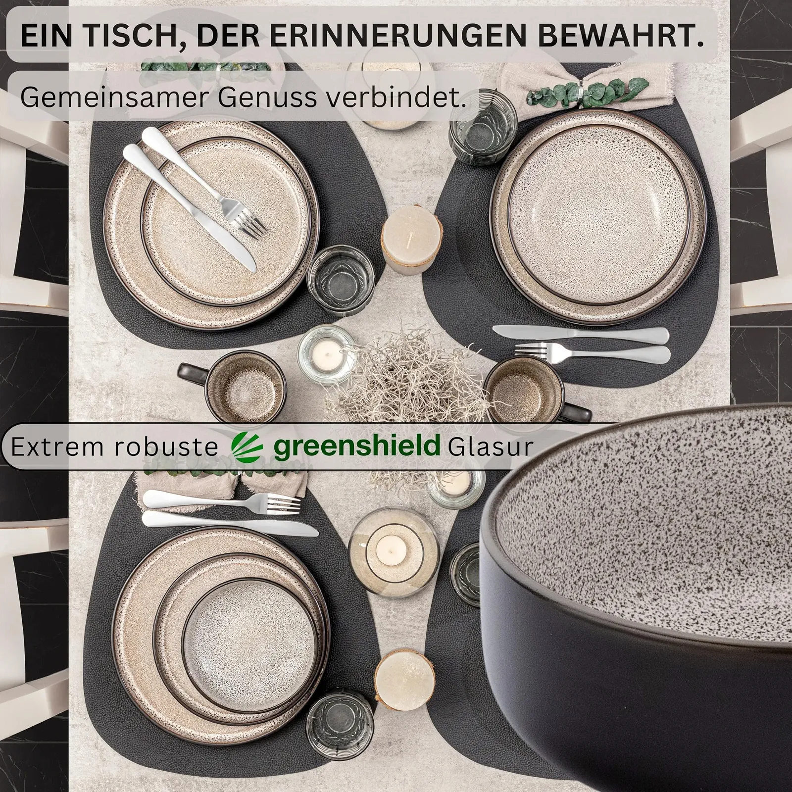 Миска SÄNGER Luxor Керамическая для завтрака Набор 6 штук Коричневый Бежевый 650 мл, фото №3