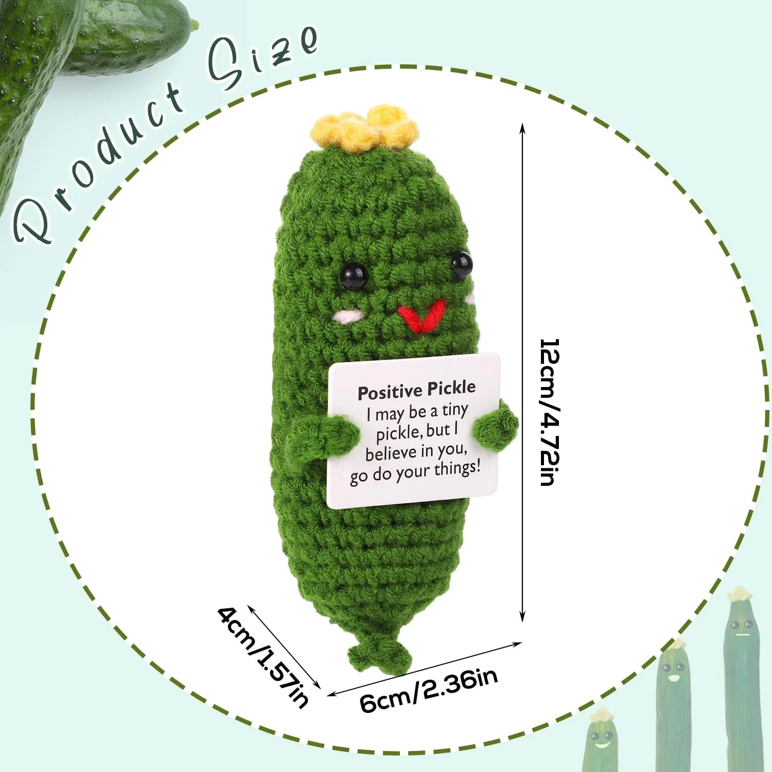 Игрушка BOXOB Огурец положительный, 12 см, фото №2 Игрушка BOXOB Огурец положительный, 12 см, фото №2
