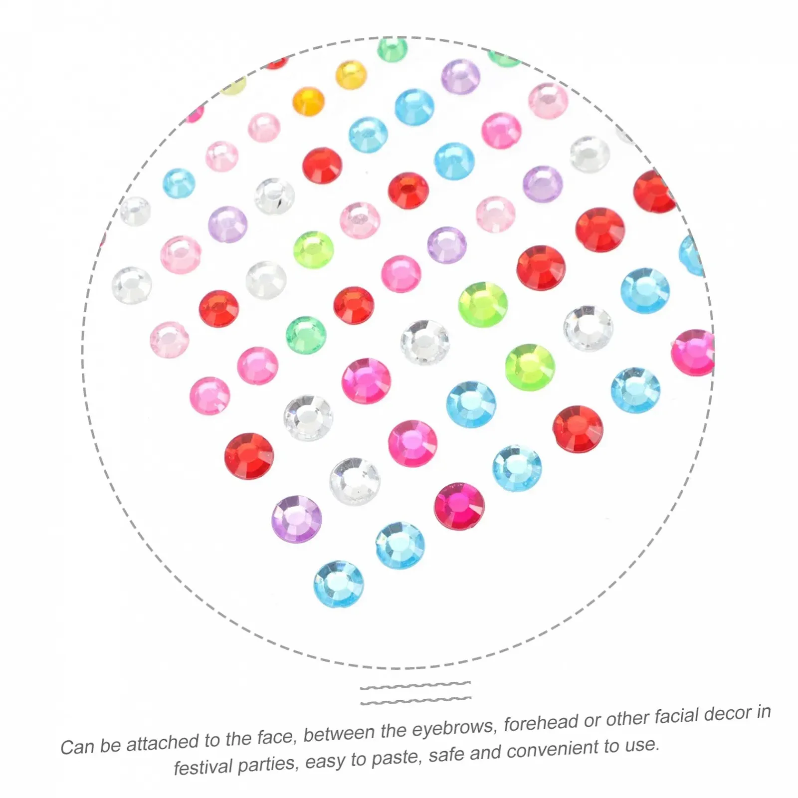Стразы самоклеящиеся MERRYHAPY 4 шт. для лица и тела, блестящие наклейки для макияжа для фестивалей и вечеринок, многоразовые украшения для глаз и ногтей, фото №9