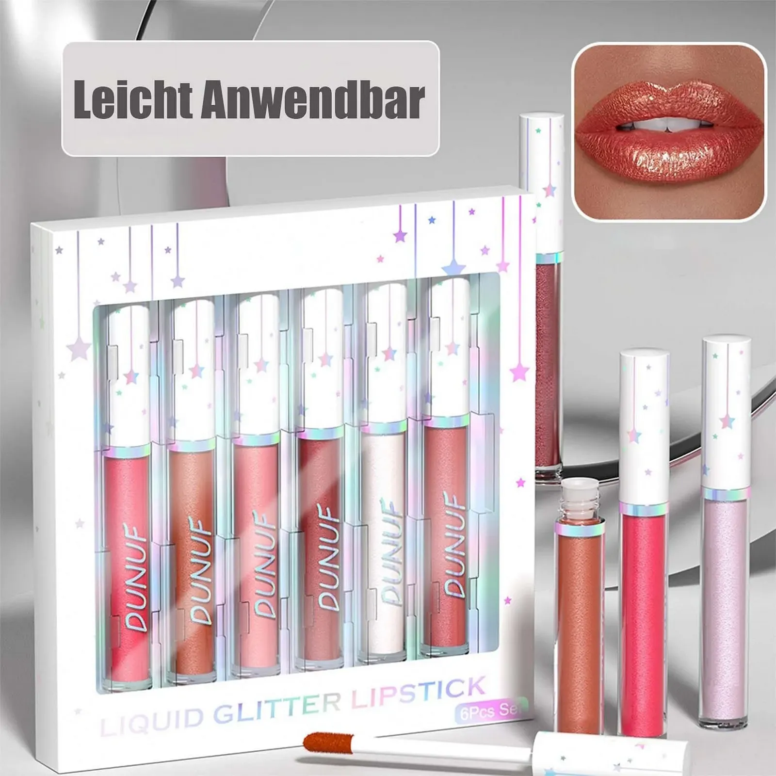 Металлический блеск для губ, матовая жидкая помада с металлическим блеском, блеск для губ стойкий и водостойкий, жидкая помада с высокой пигментацией, мерцающие губы, шелковистая текстура, увлажняющая формула, фото №7