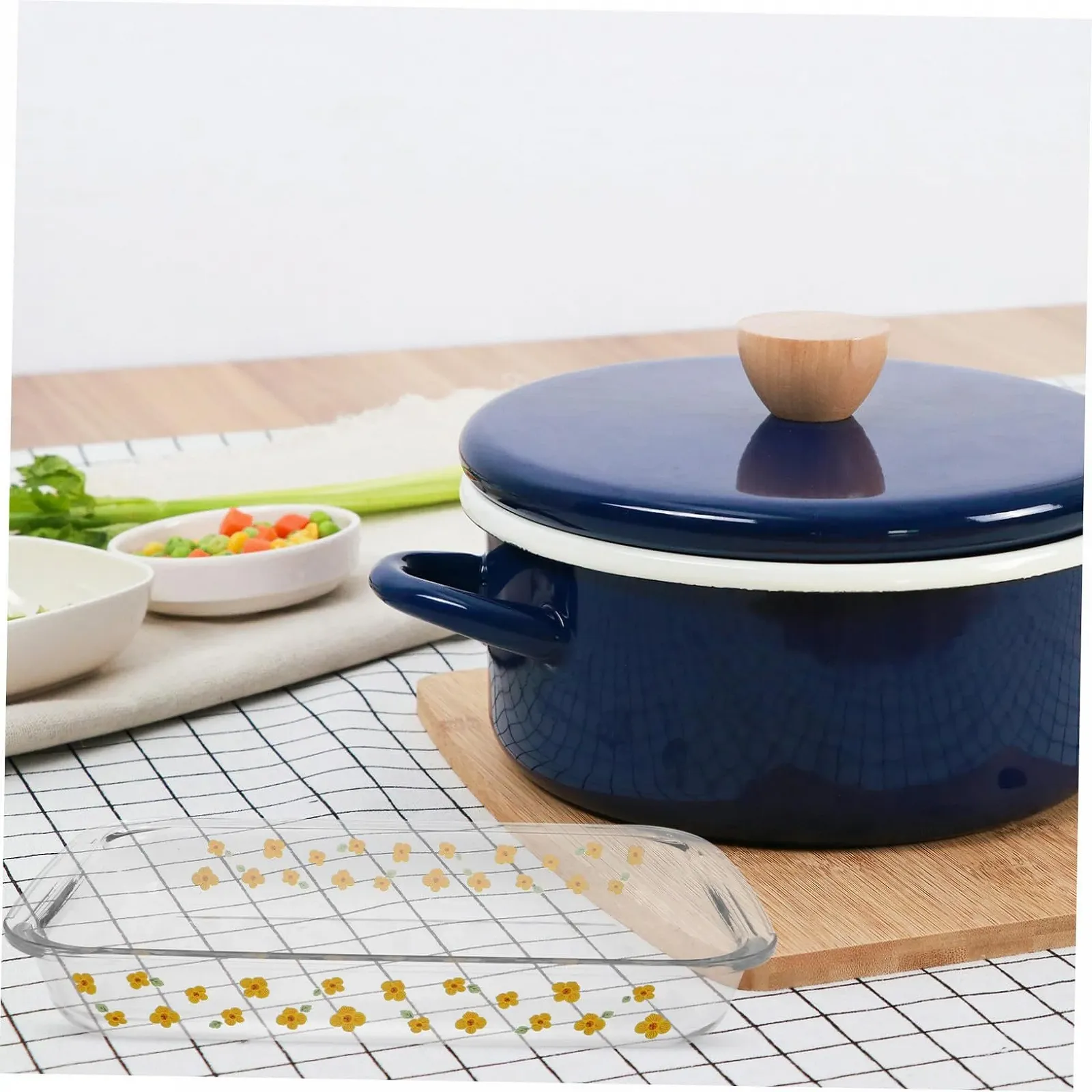 Форма для запекания LIFKOME стеклянная прямоугольная прозрачная, фото №6 Форма для запекания LIFKOME стеклянная прямоугольная прозрачная, фото №6