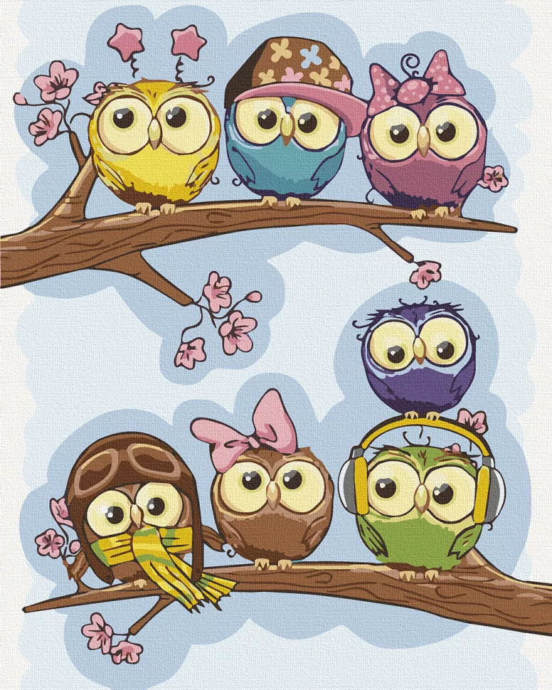 Картина за номерами Art Craft Модні совіти 40х50 см 15510-AC QN6717012, фото №1