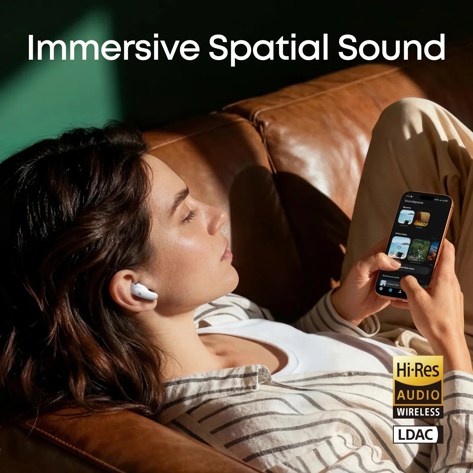 Наушники Anker Soundcore Liberty Buds White LDAC Hi-Res ANC AI Translation, фото №3