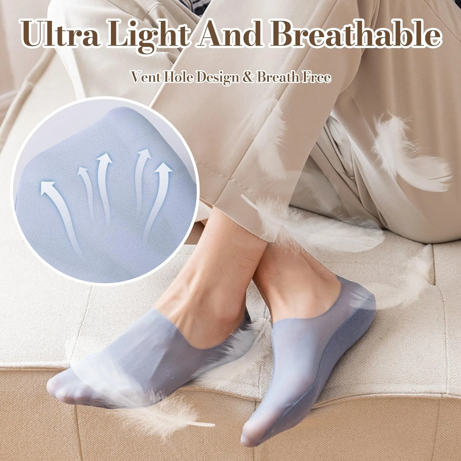 Жіночі шкарпетки-слідки Ультра Невидимі, 6 пар, фото №2