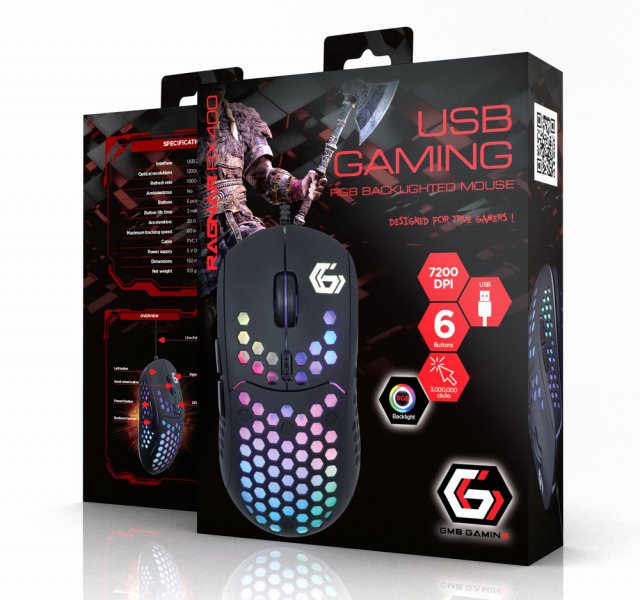 Оптична ігрова мишка Gembird MUSG-RAGNAR-RX400, USB інтерфейс, фото №4