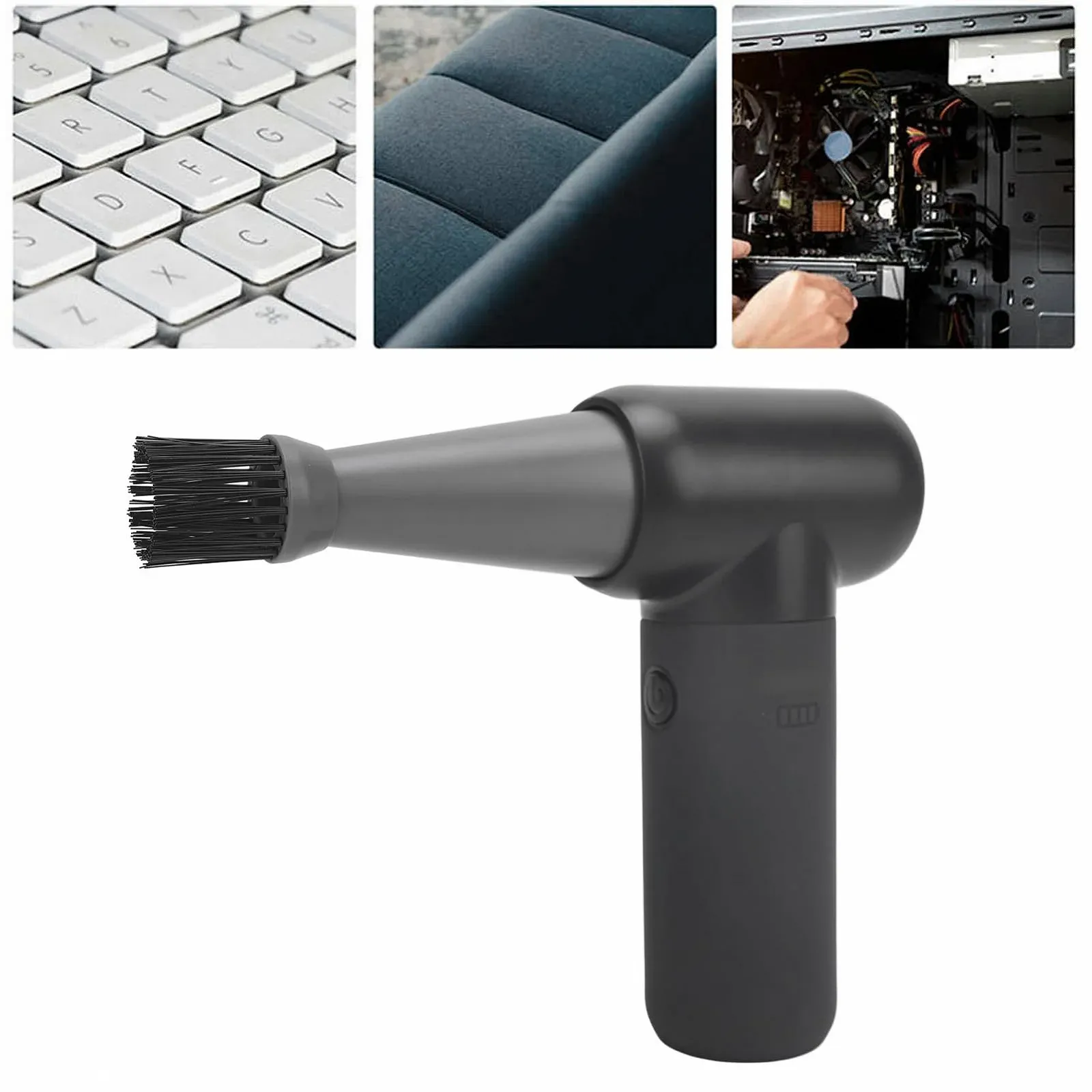 Електрична повітродувка 180 000 RPM 3 насадки 3 швидкості портативна для чищення ПК та авто, фото №9