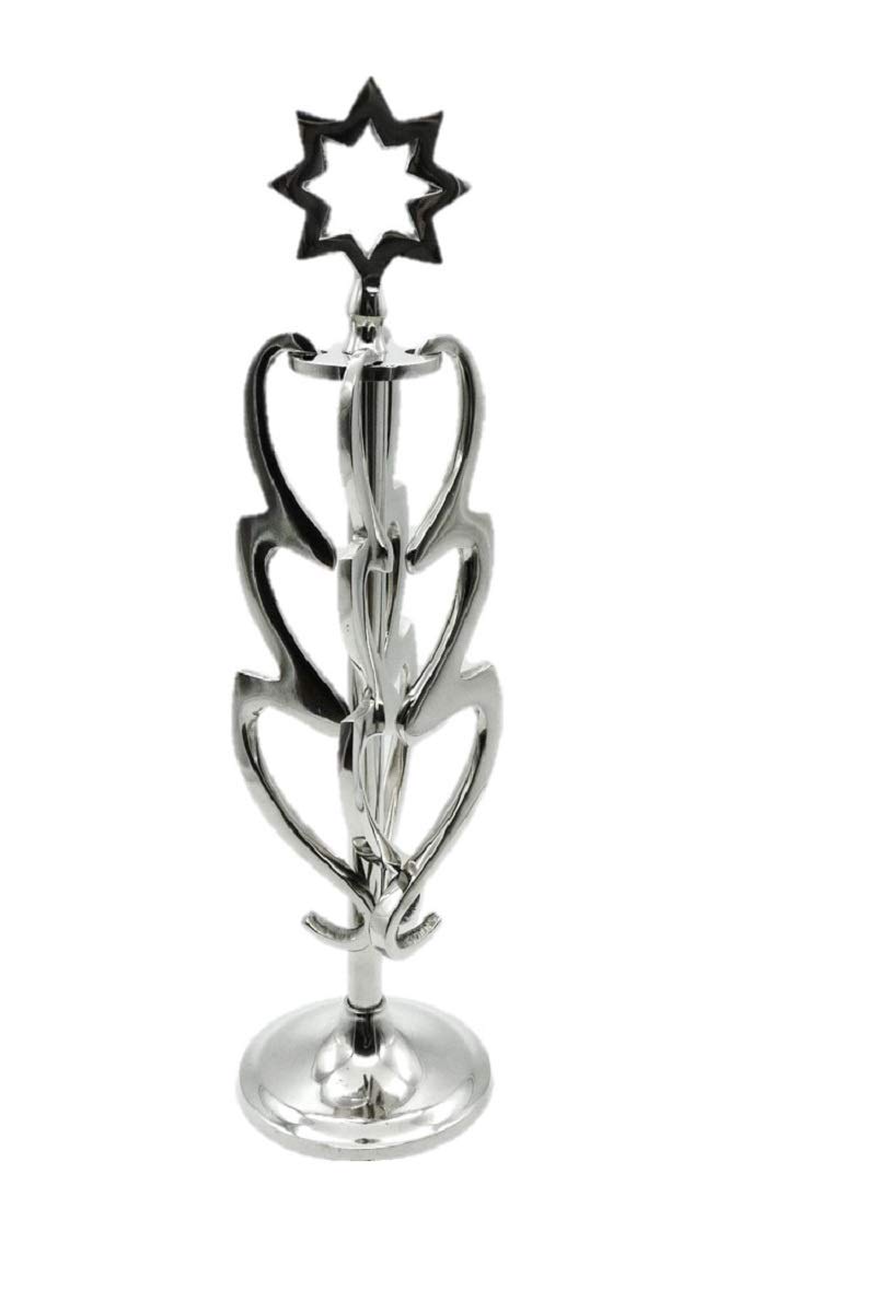 Ялинка з металу 4 підсвічники для чайних свічок 36 см, фото №4