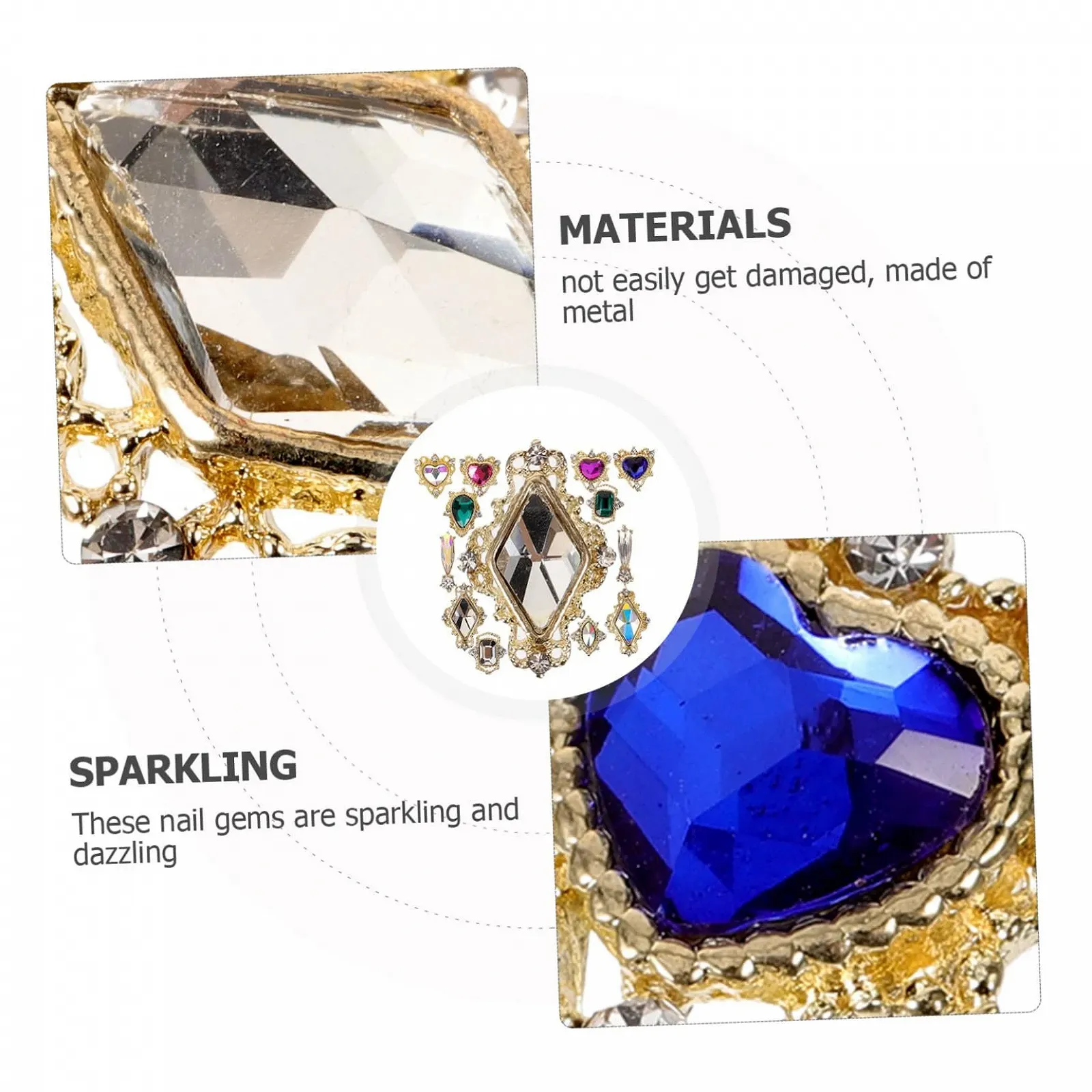 Стрази для нігтів WOONEKY Luxury 12 наборів, фото №2