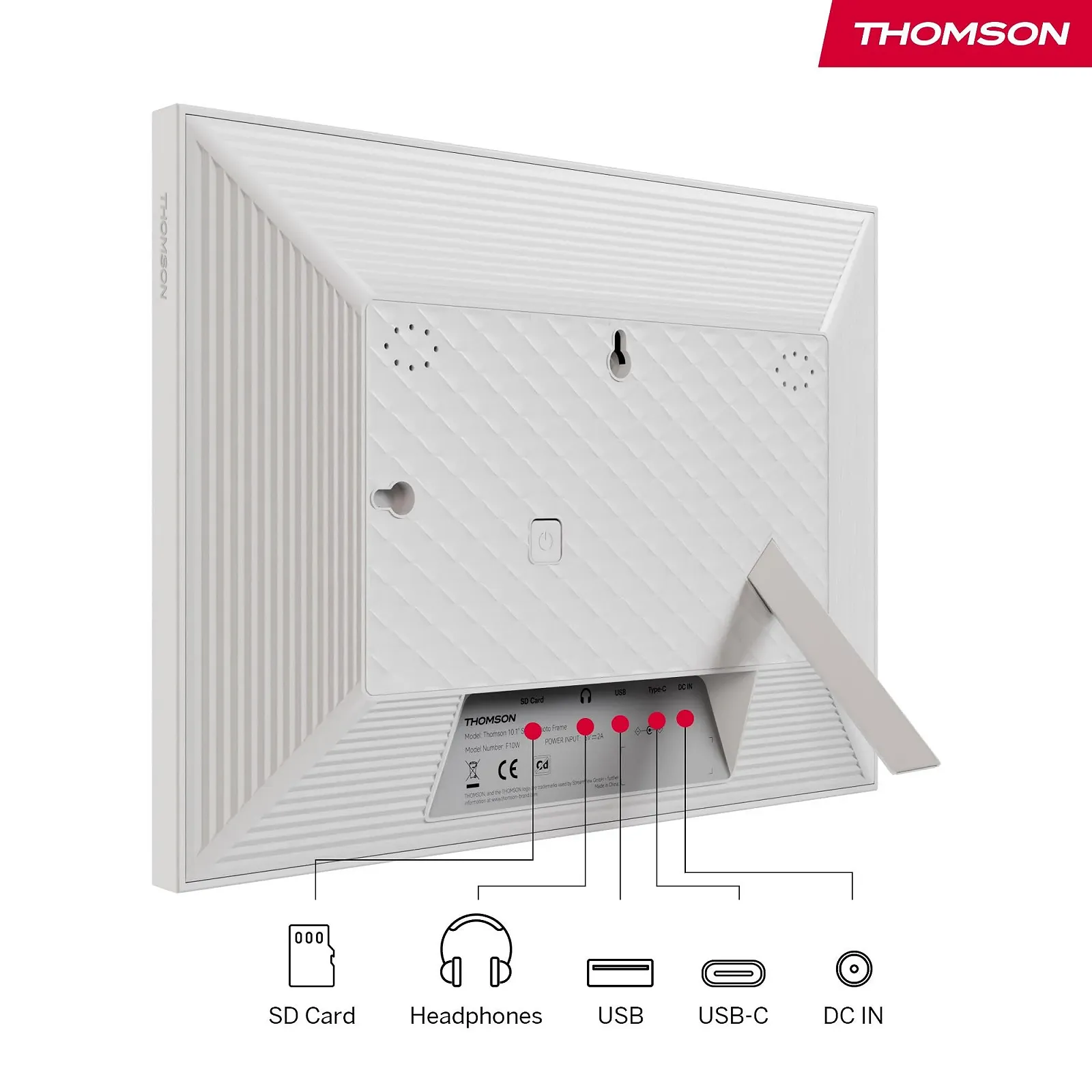 Цифровая фоторамка Thomson 10 дюймов IPS HD Touch Screen 32GB Wi-Fi Белая, фото №4 Цифровая фоторамка Thomson 10 дюймов IPS HD Touch Screen 32GB Wi-Fi Белая, фото №4