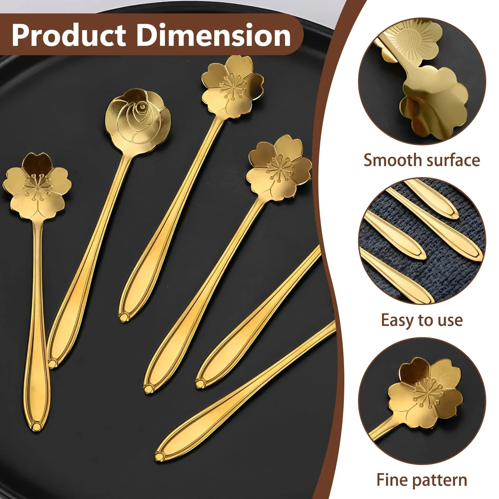 Ложка кавова JINGIHE 20 шт., з нержавіючої сталі, фото №3