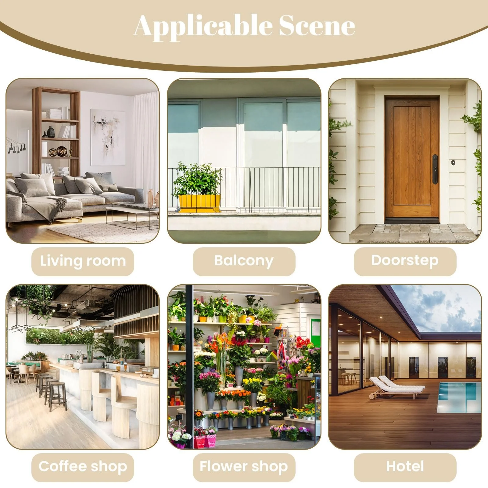 Підвісне кашпо макраме Набір 5 шт. Бавовняна мотузка Бежевий, фото №7