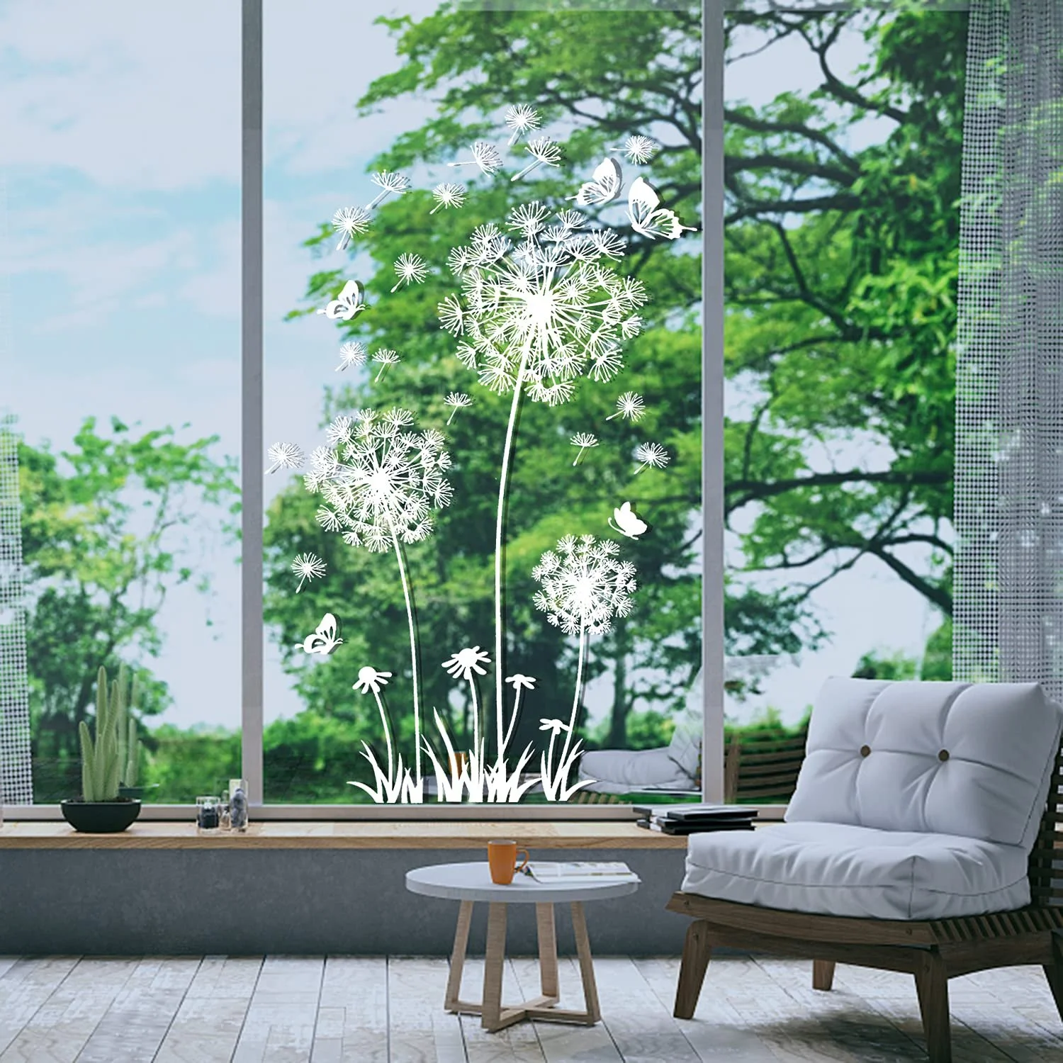 Наклейки на стіни Dandelions XXL 165 x 130 см 2 шт білі, фото №6