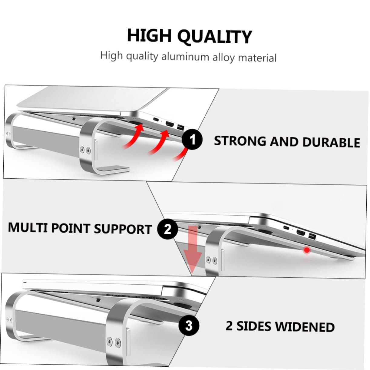 Підставка для ноутбука з алюмінієвого сплаву Ергономічна Регульована, фото №9