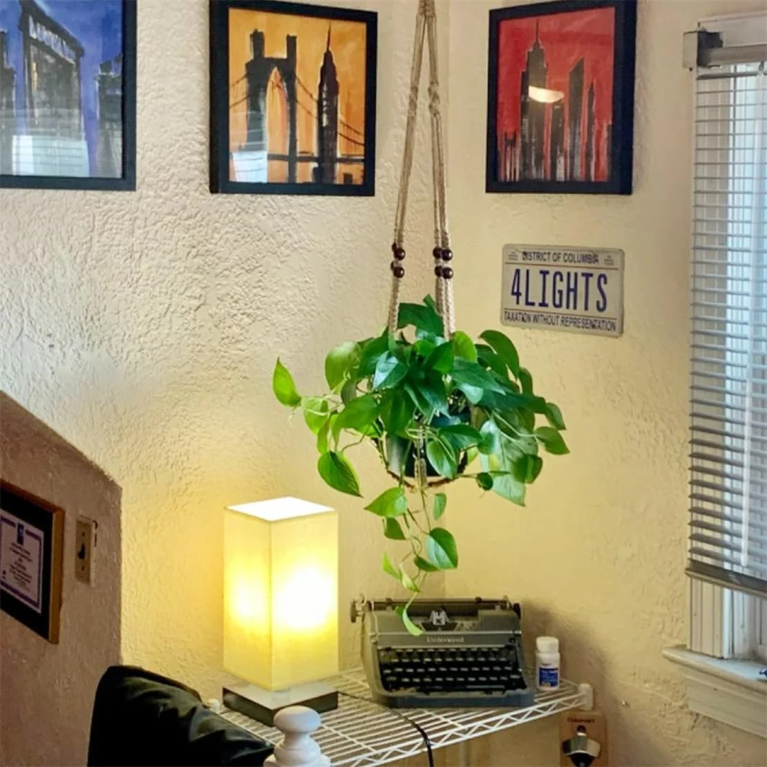 Подвес для растений LINXIU Макраме Деревянные бусины 89 см, фото №6