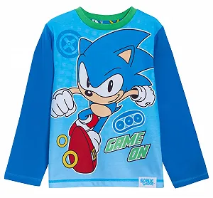 Пижама Sonic the Hedgehog Sega Game On для мальчиков Футболка + Штаны synthetic.ua - Фото 1