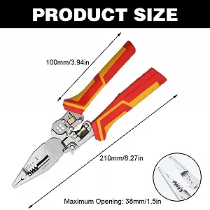 Інструмент для зачистки проводів з функцією вимірювання струму 9 в 1 мультифункціональний тестер напруги synthetic.ua - Фото 1