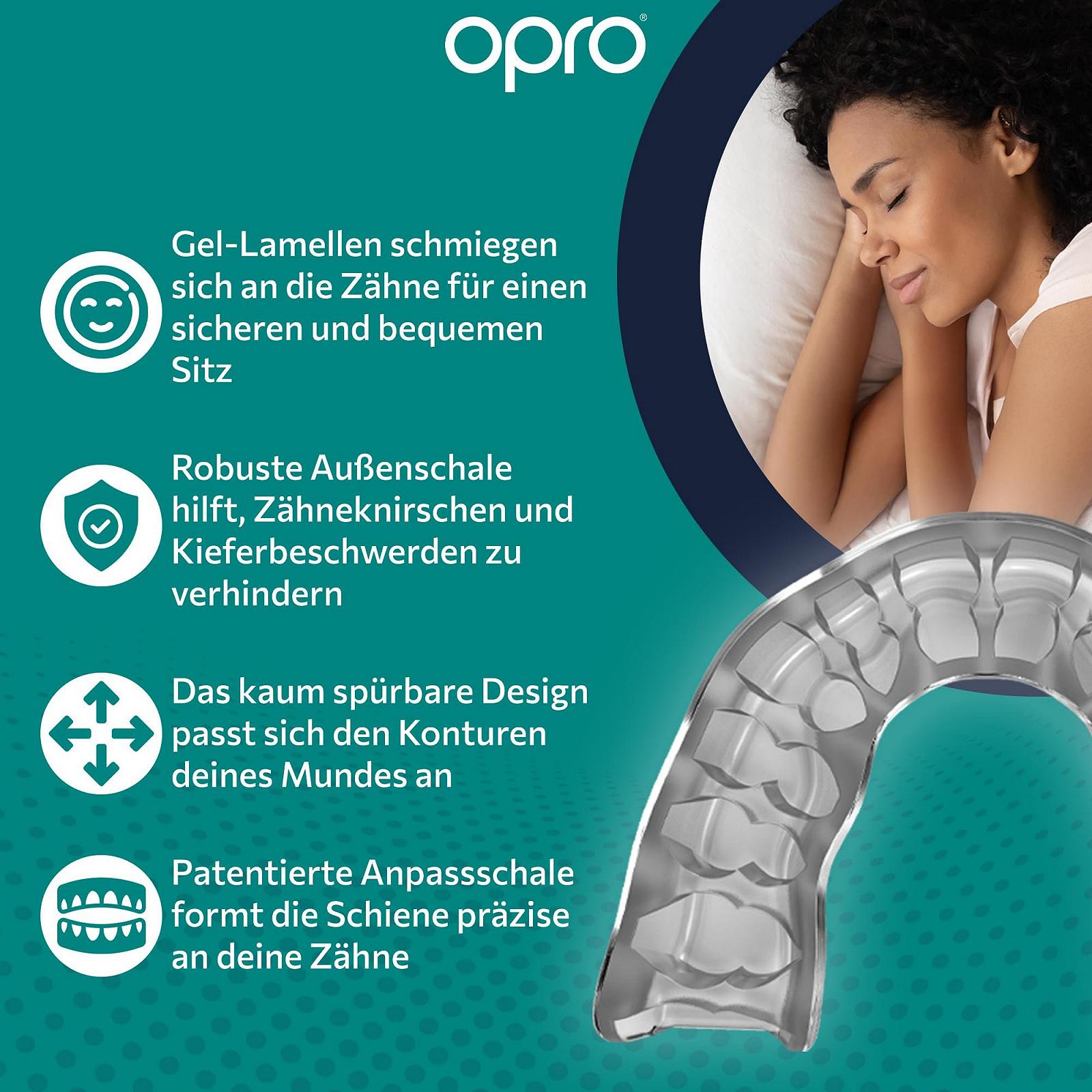 Капа для захисту від бруксизму OPRO Індивідуально регульована, зручна, гнучка, без BPA, фото №6 Капа для захисту від бруксизму OPRO Індивідуально регульована, зручна, гнучка, без BPA, фото №6