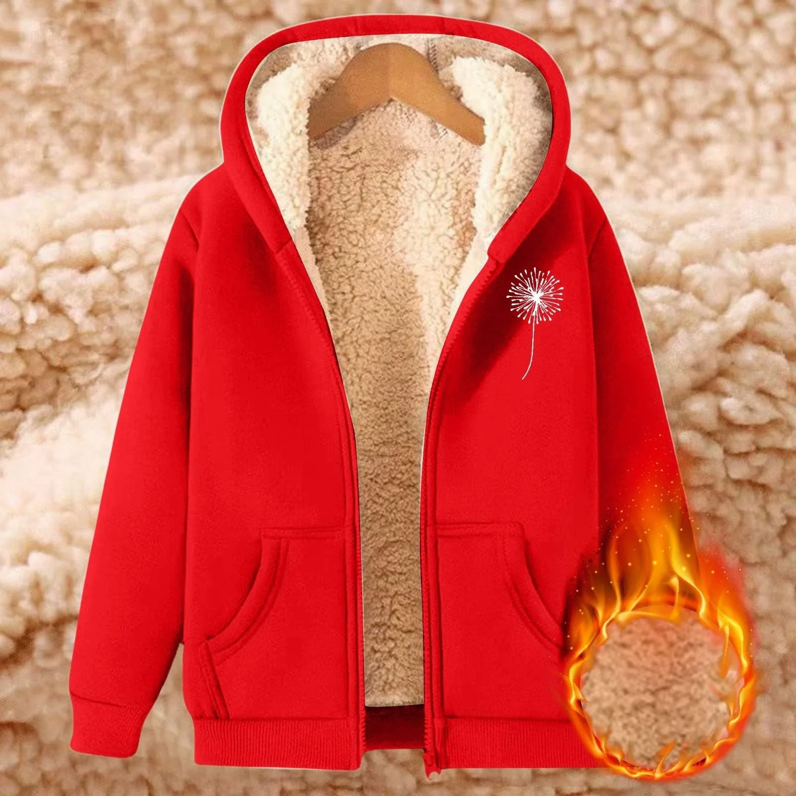 Плюшевый пуловер Женская толстовка Худи GFPGNDFHG Oversize Свитер Осенняя плюшевая куртка Теплая с карманом Пуловер Teddy Fleece Oversize Плюшевая флисовая куртка, фото №2