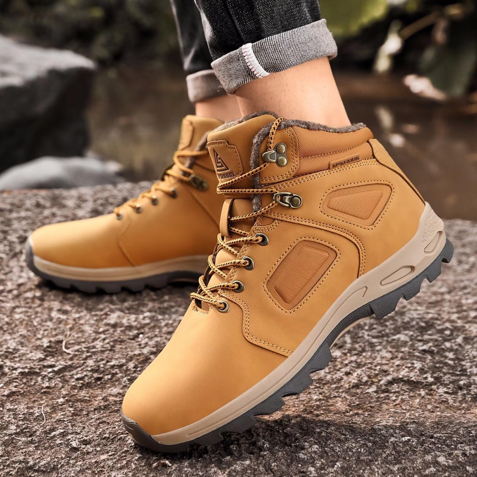 Чоловічі зимові черевики Cykyggo, утеплені трекінгові, фото №5