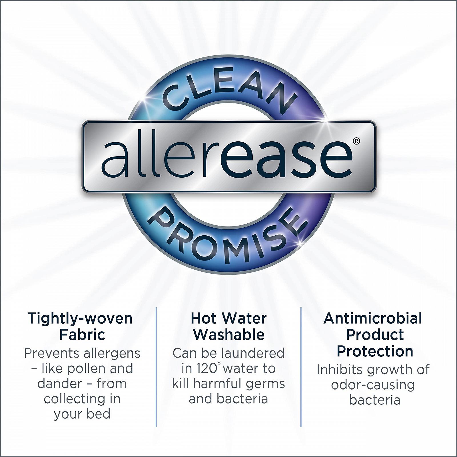 Защитный чехол на матрас AllerEase Platinum Waterproof с молнией, King Size, молния на 360 градусов, барьер от аллергии AllerEase, температурная компенсация, роскошный плюшевый верх, машинная стирка отдельно, фото №6