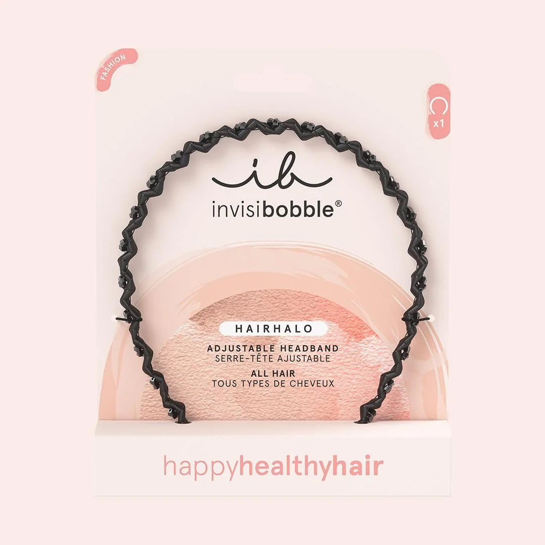 Обруч invisibobble Hairhalo True Dark Sparkle Чорний, фото №2