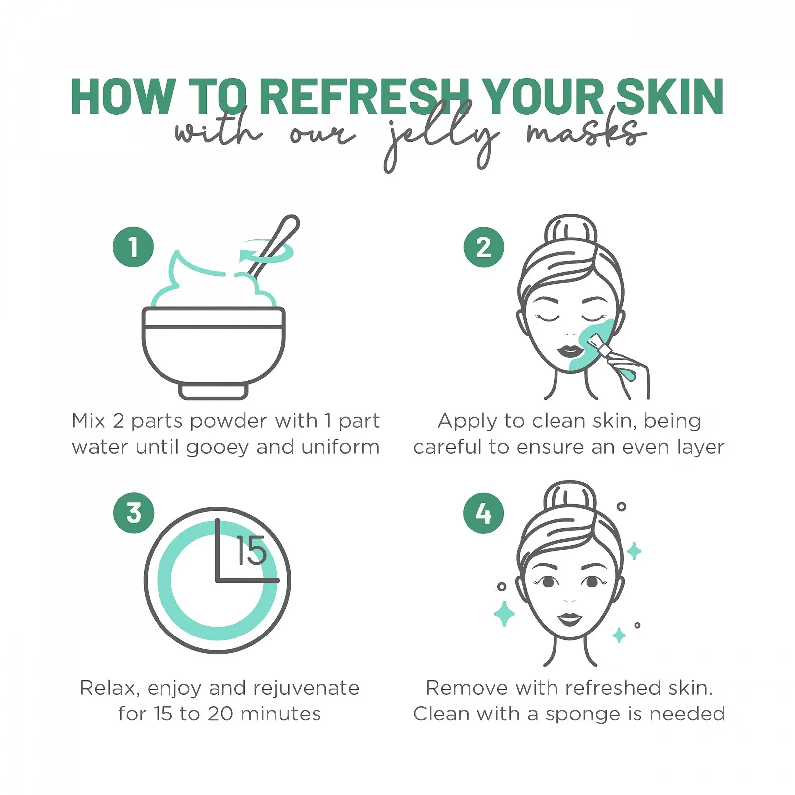 Маска для обличчя плівкова BRÜUN Peppermint Jelly Mask на 30-35 застосувань, фото №4