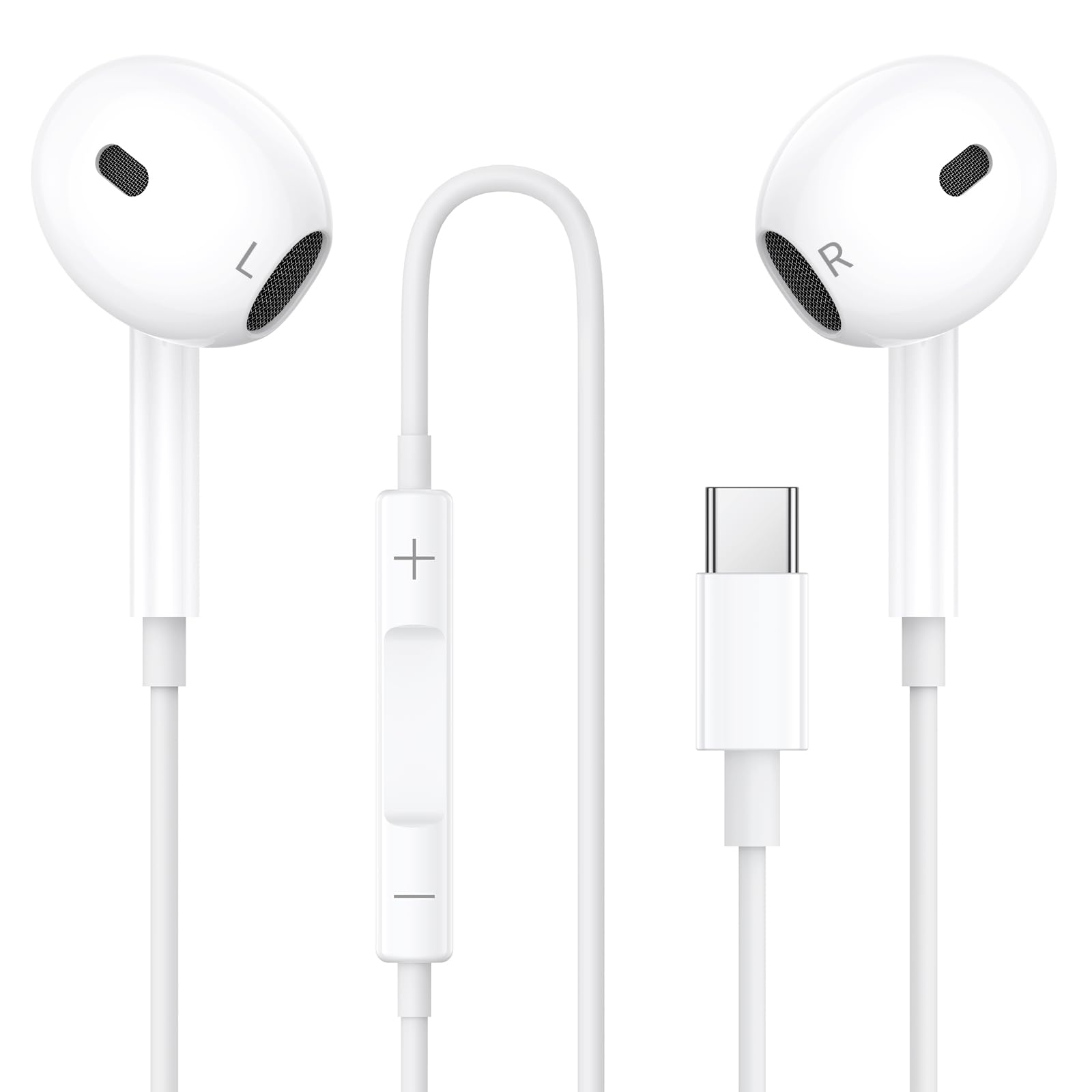 Кабельные наушники для iPhone 15 USB C наушники с микрофоном и HiFi стерео совместимые с iPhone 15 Pro/15 Plus/15 ProMax/iPad Pro/Air/Mini/Samsung S24, фото №1