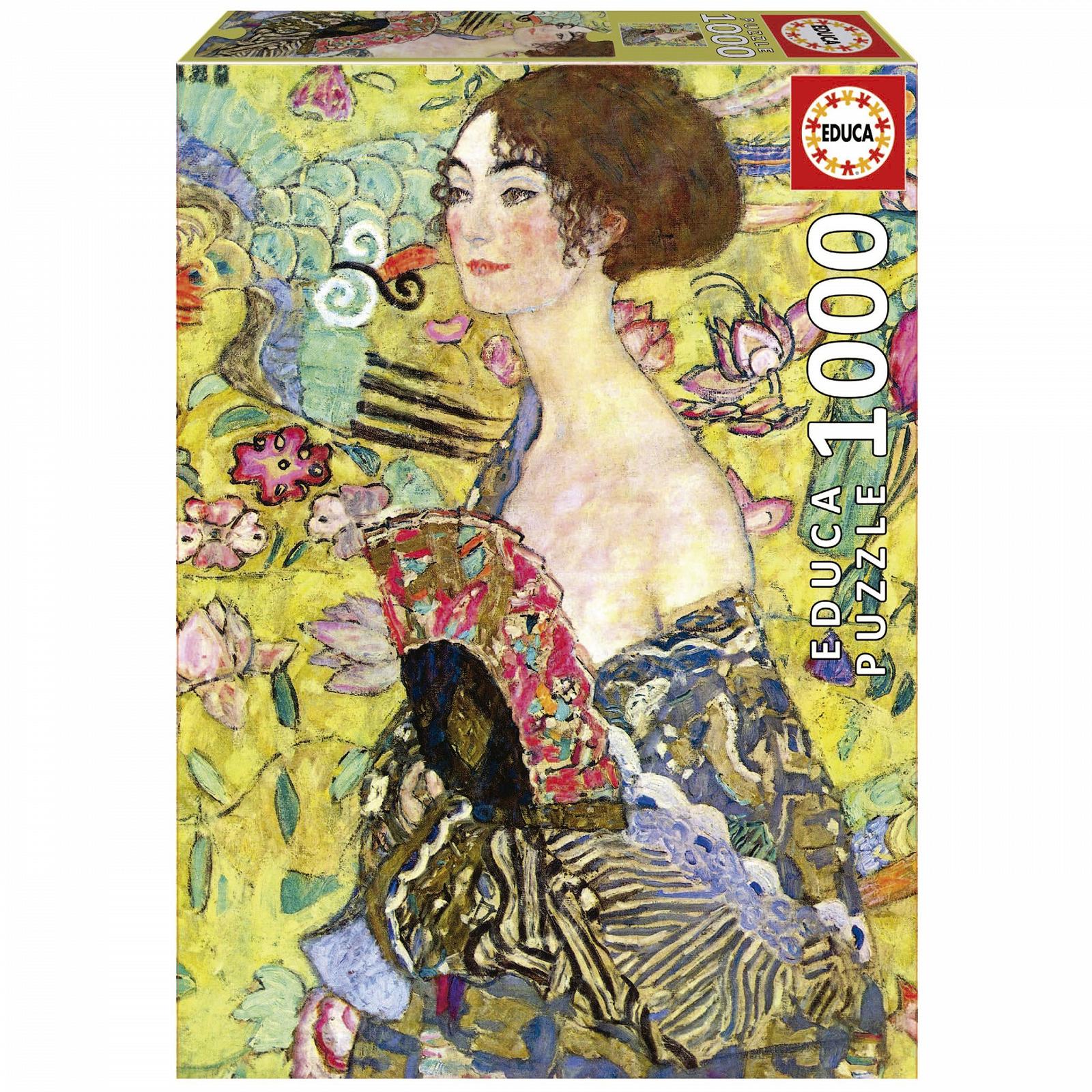 Пазл Educa Gustav Klimt Lady with Fan 1000 элементов 48 x 68 см, фото №1 Пазл Educa Gustav Klimt Lady with Fan 1000 элементов 48 x 68 см, фото №1