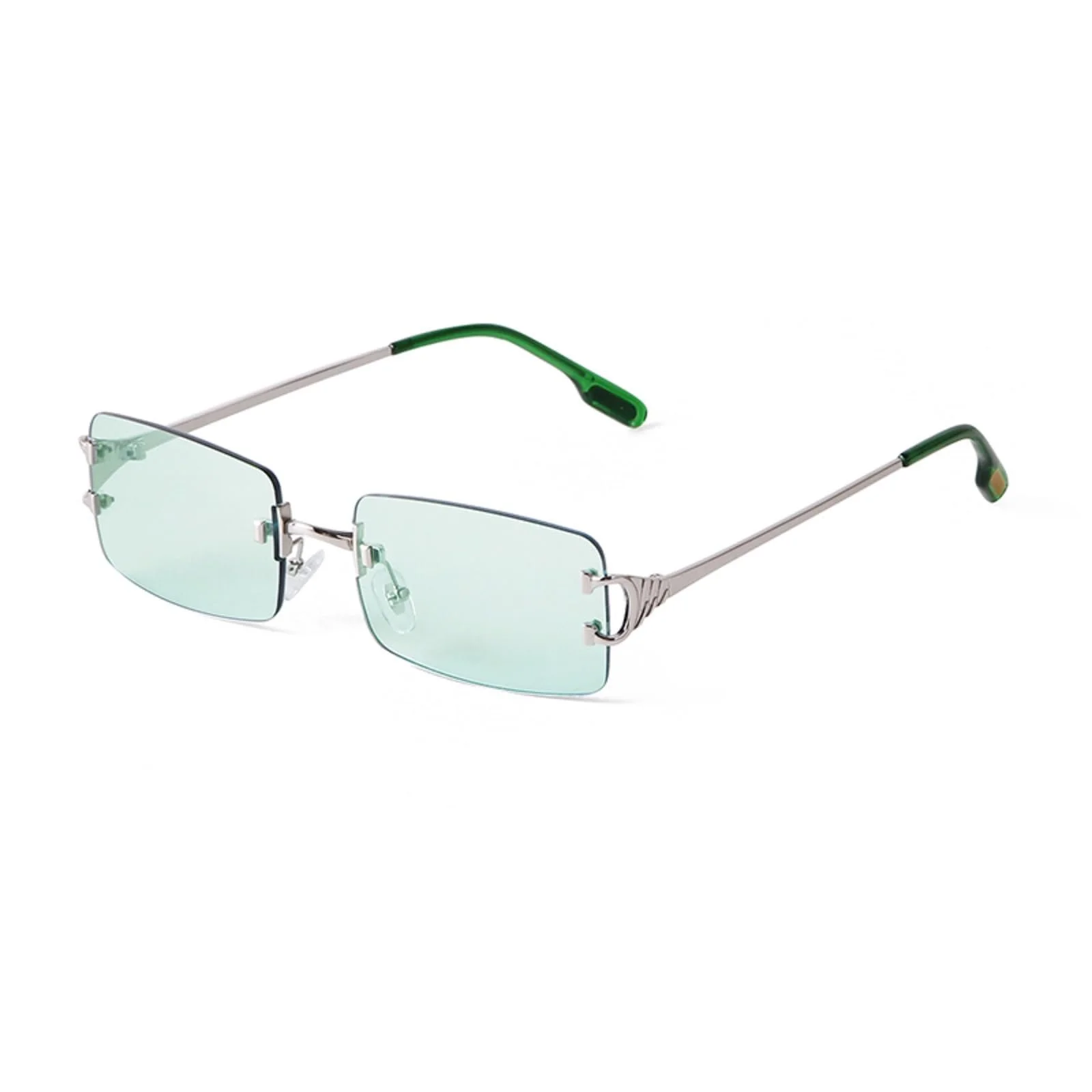 Сонцезахисні окуляри ADEWU без оправи, вінтажні, вузькі, маленькі прямокутні, металеві, фото №1 Сонцезахисні окуляри ADEWU без оправи, вінтажні, вузькі, маленькі прямокутні, металеві, фото №1