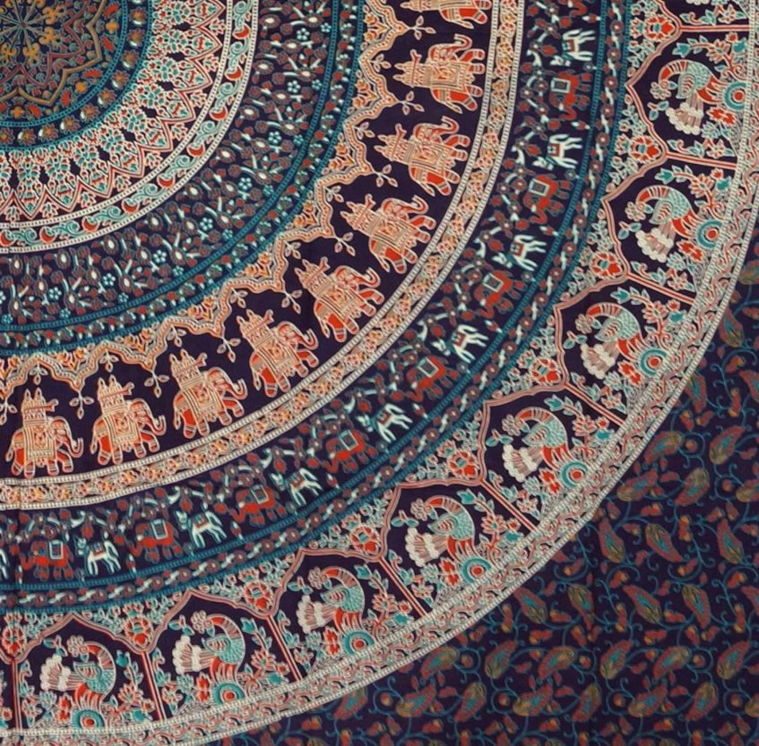 Покрывало Индийская мандала Guru Shop Ткань Принт мандалы Хлопок 230 x 210 см, фото №3