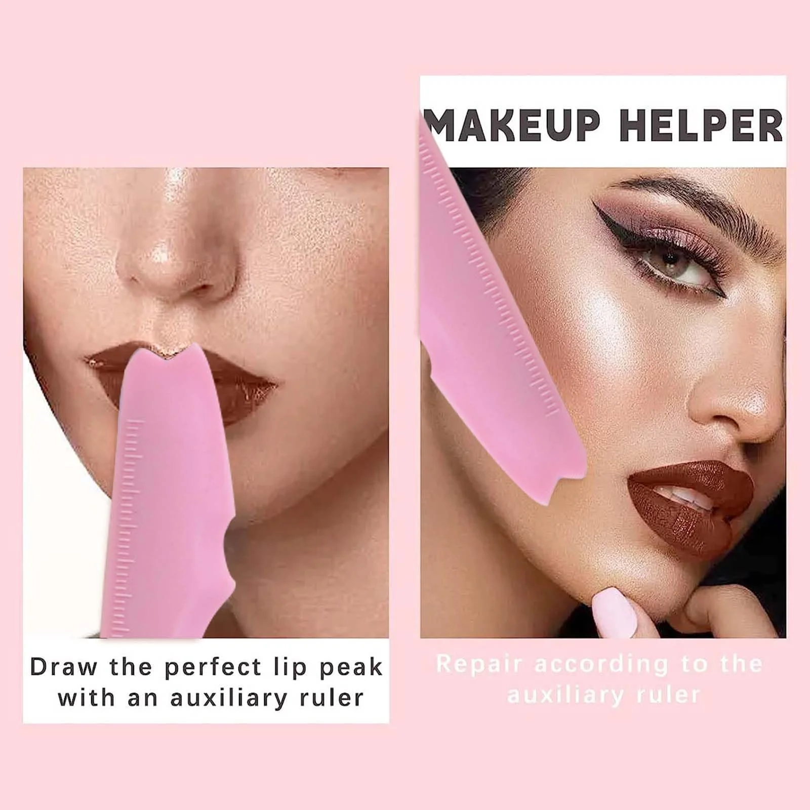 Шаблони для підводки NewBang Пакет 3 шт Силіконовий багатофункціональний інструмент Рожевий, фото №6